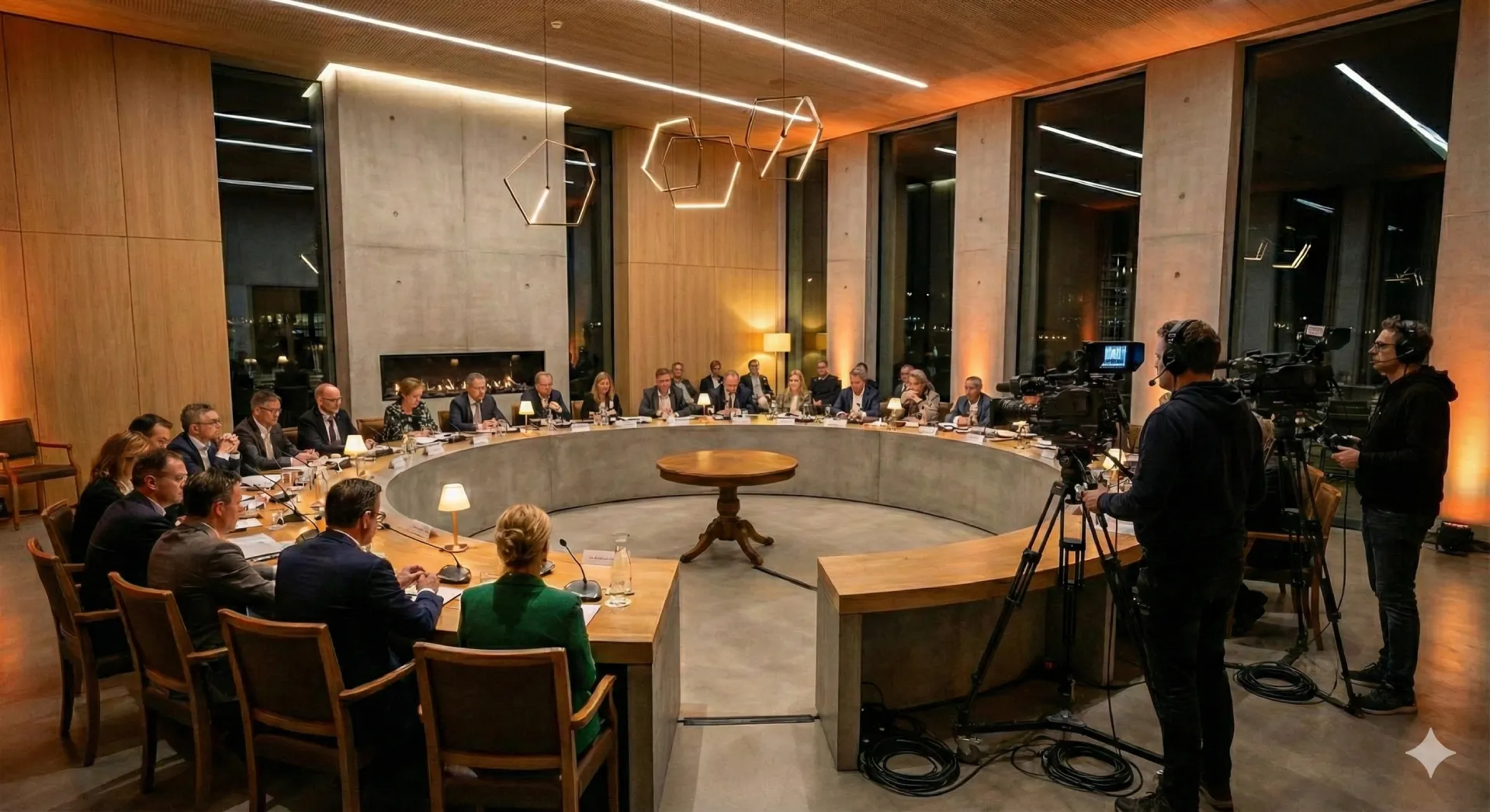 gemeenteraad vergadering gefilmd door de lokale omroep